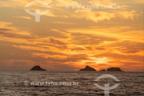 Monumento Natural das Ilhas Cagarras ao entardecer - Rio de Janeiro - Rio de Janeiro (RJ) - Brasil