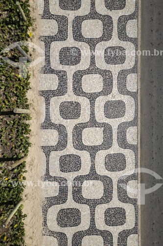 Foto feita com drone do calçadão da Praia de Ipanema - Rio de Janeiro - Rio de Janeiro (RJ) - Brasil