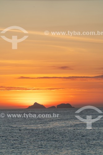 Monumento Natural das Ilhas Cagarras ao entardecer - Rio de Janeiro - Rio de Janeiro (RJ) - Brasil