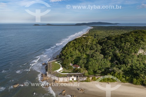 Foto feita com drone da Fortaleza de Nossa Senhora dos Prazeres (1769) - Paranaguá - Paraná (PR) - Brasil