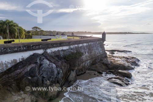 Foto feita com drone da Fortaleza de Nossa Senhora dos Prazeres (1769) - Paranaguá - Paraná (PR) - Brasil