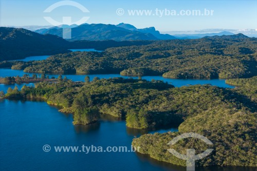 Foto feita com drone da Barragem Piraquara II - Abastece parte da região metropolitana de Curitiba  - Piraquara - Paraná (PR) - Brasil