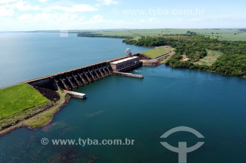 Foto feita com drone da Usina Hidrelétrica de Volta Grande - Conceição das Alagoas - Minas Gerais (MG) - Brasil