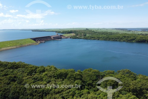 Foto feita com drone da Usina Hidrelétrica de Volta Grande - Conceição das Alagoas - Minas Gerais (MG) - Brasil