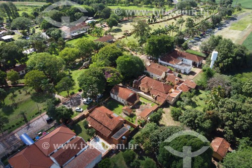 Foto feita com drone do Geossítio Peirópolis e do Centro de Pesquisas Paleontológicas Llewellyn Ivor Price - Projeto Geopark Uberaba ? Terra de Gigantes - Uberaba - Minas Gerais (MG) - Brasil