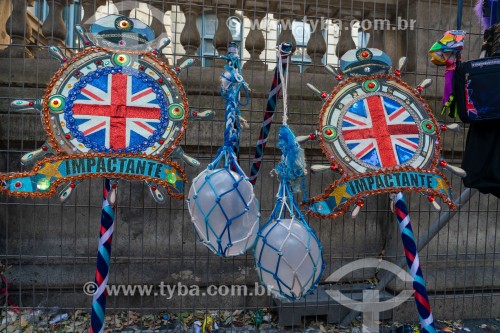 Alegorias de Bate-bolas (Clóvis) durante o Concurso folião original - Cinelândia - Rio de Janeiro - Rio de Janeiro (RJ) - Brasil