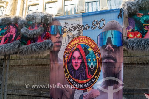 Alegorias de Bate-bolas (Clóvis) durante o Concurso folião original - Cinelândia - Rio de Janeiro - Rio de Janeiro (RJ) - Brasil