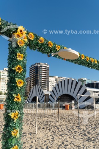 Estrutura montada para evento na Praia de Copacabana - Rio de Janeiro - Rio de Janeiro (RJ) - Brasil