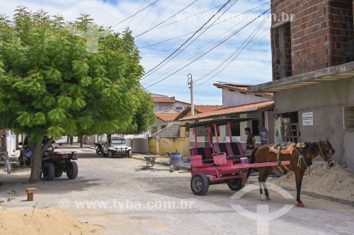 Charrete para transporte entre o mar de fora e de dentro - Galinhos - Rio Grande do Norte (RN) - Brasil
