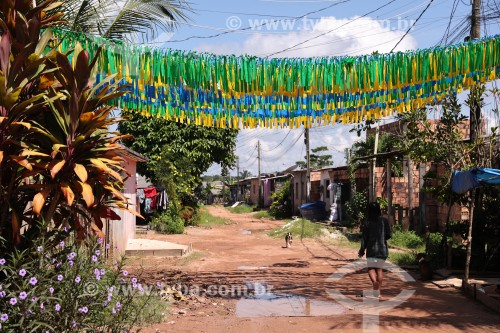 Rua decorada para  Copa do Mundo 2026 - Iranduba - Amazonas (AM) - Brasil