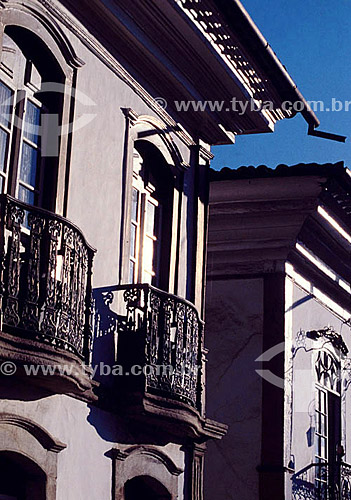  Architectural detail, facade of an old building - Brazil 