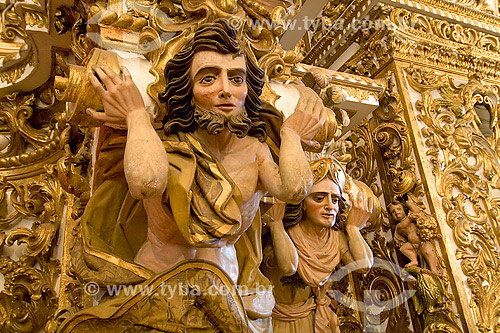  Sculpture at Sao Francisco church - Salvador city - Bahia state - Brazil 