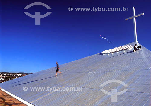  A modern covering of the Nossa Senhora de Fatima Church - Araxa city - Minas Gerais state - Brazil 