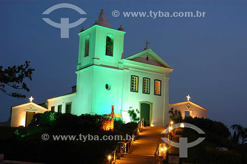  Sao Joao Chapel by night- Barra de Sao Joao city - Rio de Janeiro state - Brazil 