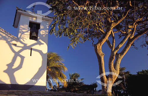  Sant`Anna Church tower and bell detail- Buzios city - Rio de Janeiro state - Brazil 
