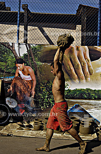  Process of making ceramic pot - Vitoria city - Espirito Santo - Brazil  
