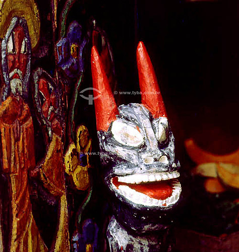  Craftswork - devil, image of Candomble religion - Bahia state - Brazil 