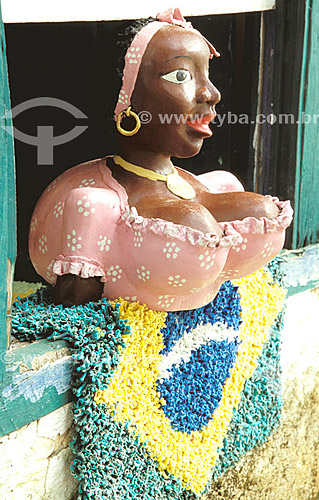  Handmade ceramics:  woman at the window  - Tiradentes city - Minas Gerais state (MG) - Brazil