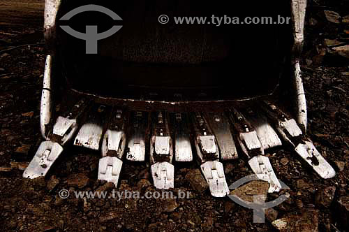  Detail of digger - Civil construction - Curitiba city - Parana state - Brazil - February 2007 