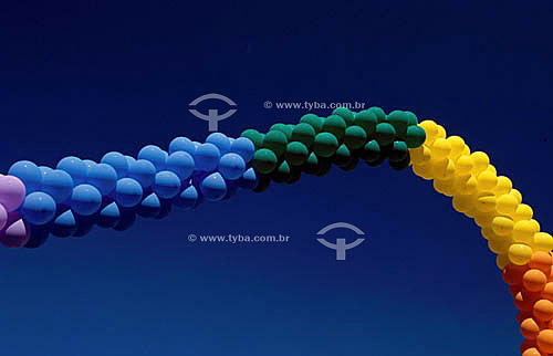  Objects - String of Colored Balloons 