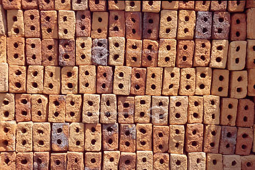  Graphism - Detail of bricks piled up 