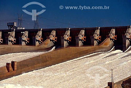  Industrial - Itaipu Hidroeletric water outflow - Parana state - Brazil 