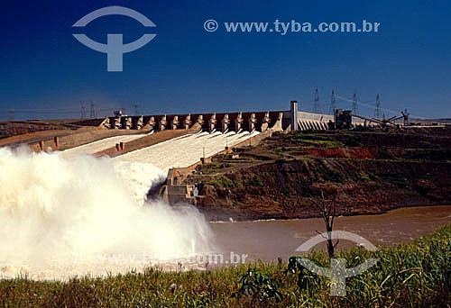  Industrial - Itaipu hydroeletric water outflow - Parana state - Brazil 