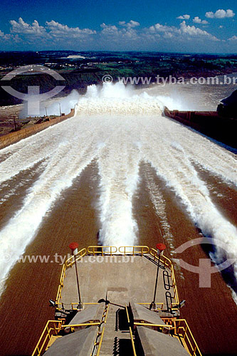  Industrial - Itaipu Hydroeletric water outflow - Parana state - Brazil 