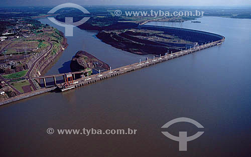  Industrial - Aerial view - Itaipu Hydroeletric - Parana state - Brazil 