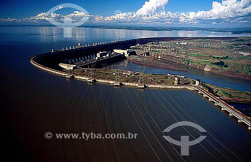  Industrial - Aerial view -Itaipu Hydroeletric - Parana state - Brazil 