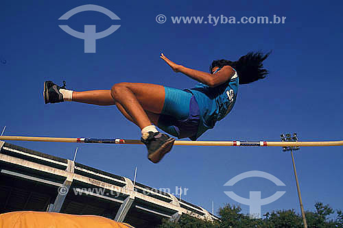  Teenager training athletism (High Jump) at Celio de Barros stadium - Maracana stadium - Rio de Janeiro city - Rio de Janeiro state - Brazil 