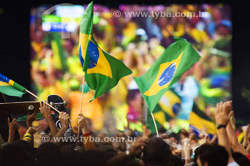 Brazilian soccer fans gathered at 