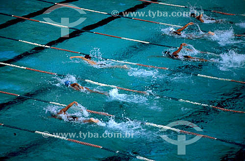  Swimming - swimmers in the swimming pool 