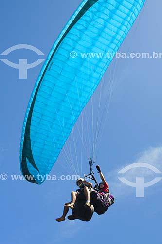  People practicing Parachuting - Florianopolis city - Santa Catarina state - Brazil 