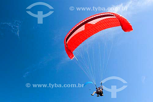 People practicing Parachuting - Florianopolis city - Santa Catarina state - Brazil 