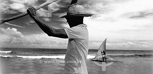  Fishermen going to the sea, with 