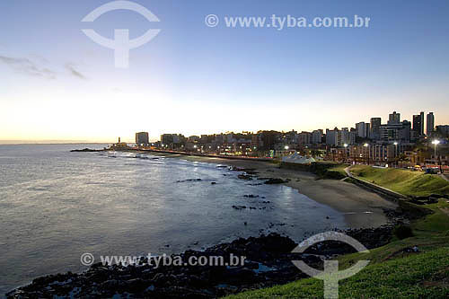  View of Barra beach - Salvador city - Bahia state - Brazil 