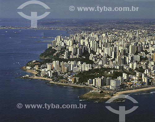  Aerial view of Salvador city - Bahia state - Brazil 