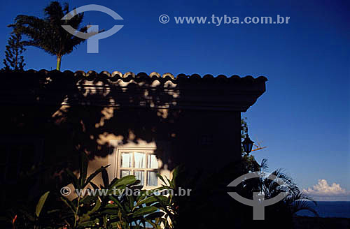  House facade on Historical Center of Porto Seguro city - Bahia state - Brazil 