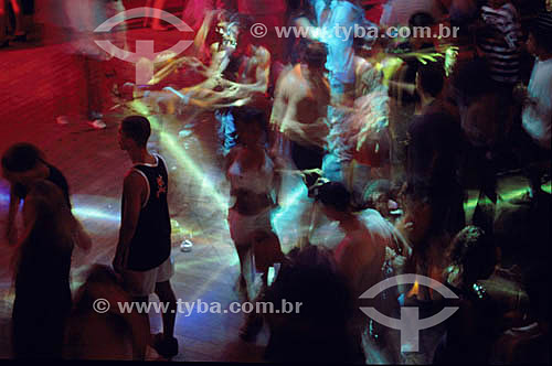  Young people dancing in the night of Porto Seguro city - Bahia state - Brazil 