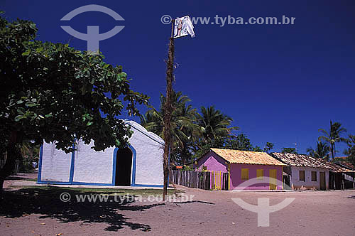  Small village in Caraiva city - Bahia state - Brazil 