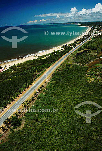  Aerial view of the Southern Coast of Bahia state, between Trancoso and Porto Seguro cities* -  Brazil  * The Costa do Descobrimento (Discovery Coast site, Atlantic Forest Reserve) is a UNESCO World Heritage Site since 12-01-1999 and includes 23 area 