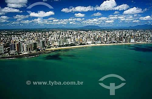  Aerial view of the Fortaleza city sea front - Ceara state - Brazil 