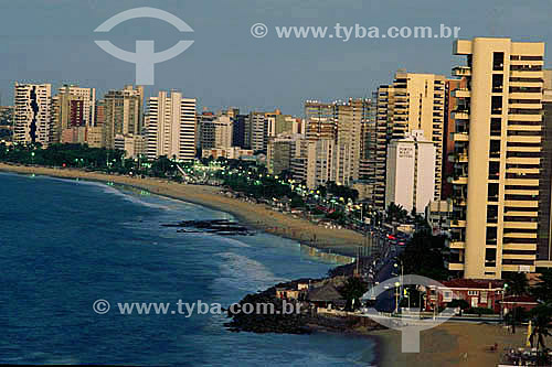  Aerial view of the Fortaleza city sea front - Ceara state - Brazil 