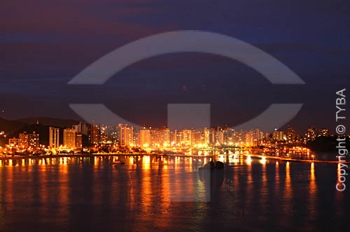  Vitoria city illuminated at night - Espirito Santo state - Brazil 