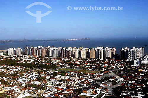  Aerial view of Vitoria city, beach - Espirito Santo state - Brazil - November 2006 