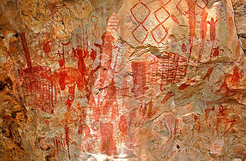  Archeological paintings - Serranopolis city - Goias State - Brazil 