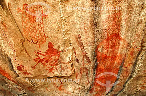  Archeological paintings - Serranopolis city - Goias State - Brazil 