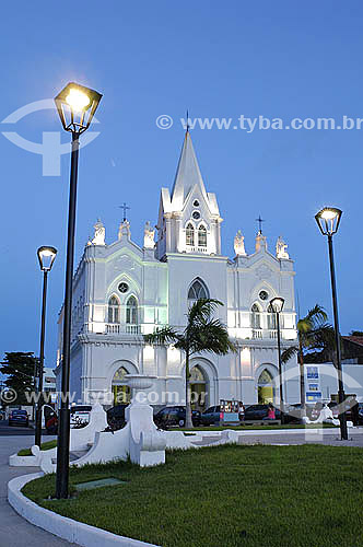  Church at night - Sao Luiz city - Maranhao state - Brazil - February 2006 