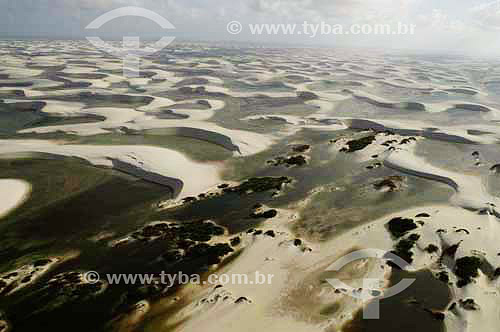  Dunes of sand and freshwater lagoons in 